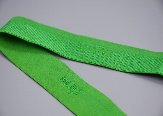Double Sided Jacquard Logo Flat Elastic Cord For Garments Customised