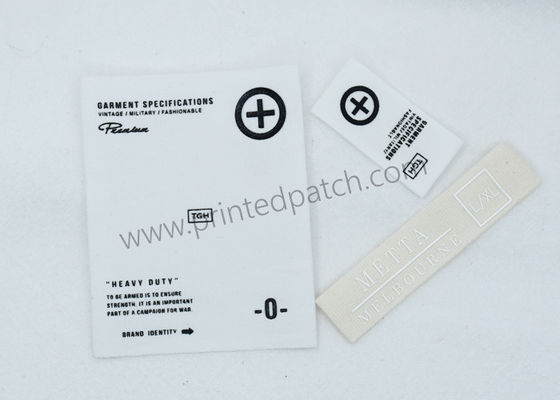 SGS ODM Screen Printed Patches On 100% Cotton Tape Oeko Tex Standard 100