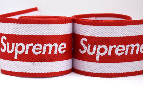 ODM SGS Supreme Polyester Ribbon Roll Anti Slip Elastic Band Red And White