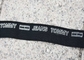 2cm Black Elastic Webbing Straps Printed With White Cut Out Letters Logo