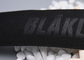 Garment Custom Logo Polyester Webbing Straps Embossed 35mm Black