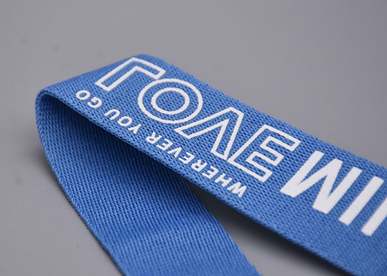 Polyester Webbing Anti Slip Elastic Band With White Custom Silicone Logo