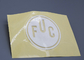 Custom Clothing Silicone Heat Transfer Labels With White Cut Out Logo
