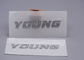 Clothing Molded Printed Silicone Heat Transfer Labels Custom 1x6.5cm