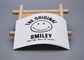 White Twill Custom Woven Label Printed Silicone Logo For Clothing