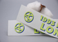 Custom White Woven Label Printed Matte Silicone Logo For Clothing