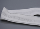 Clothing Customized 35mm White Jacquard Elastic Tape With Shiny Silver Logo