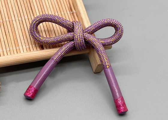 Cutting Printing Logo Elastic Draw Cord With Silicone Ending By Printed Technics