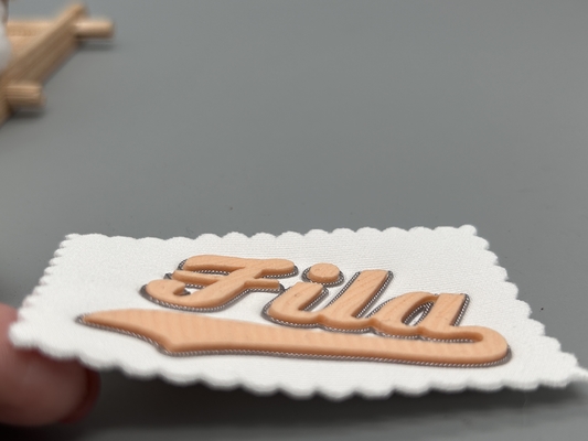 Personalized Embossed Cloth Patches Uniform Custom Shape Design