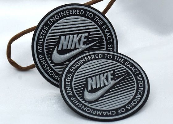 Embossed Round Nik Logo TPU 3M Reflective Labels For Sweatpants