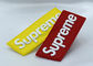 Embossed PVC Rubber Label Silicone Supreme T Shirt Label Flat Color Separation