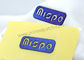 SGS OEKO Raised 2D Heat Transfer Rubber Logo Blue Color