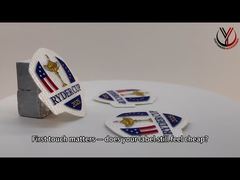 Printing Custom Silicone Logos Woven Fabric Labels For Garments