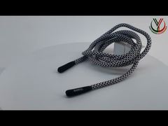 Silicone End L125cm Elastic Drawstring Cord Cotton Cord For Drawstring Bags