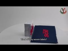 Watch: Custom Silicone Heat Transfer Labels OEKO-TEX Black Red Glossy Showcase