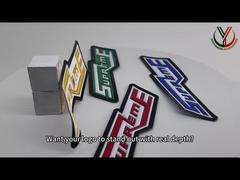 See Why Choose TPU Embossed Two Colour Heat Transfer Clothing Labels With Raised Logo