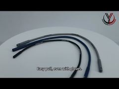 A Closer Look: Clothes Black Flat Cotton Tape Ribbon Cord With Both Ends Silicone Drops