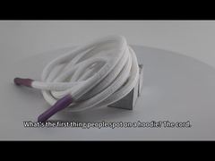 Customized Elastic Drawstring Cord Renewable Black Hollow With Silk Screen Drop Silicone Tip For You