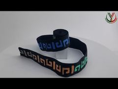 Introduce Polyester Webbing Anti Slip Elastic Band With White Custom Silicone Logo For You