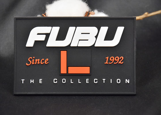 Embossed 3D PVC Patches , Garment And Bags Custom Rubber Patches