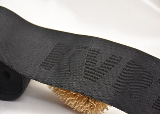 Custom Branded Logo 52mm Jacquard Elastic Band With Double Sided Material