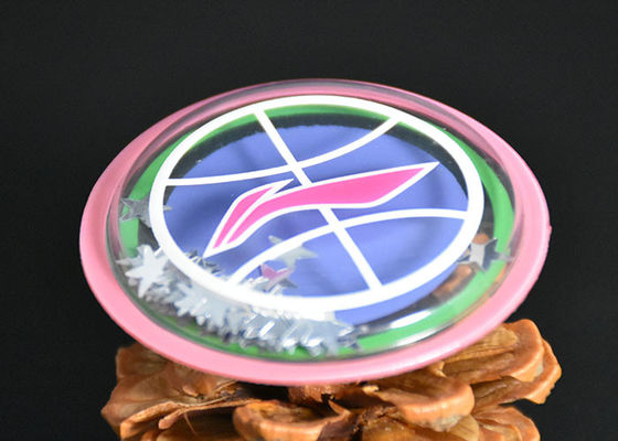 0.8mm TPU Printing Ink Embossed Patches Bling Sequins For Clothing Labels