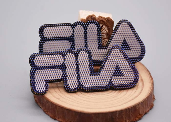 Silicone Rubber Background Screen Printed Patches 0.8mm 2.0mm For Garments