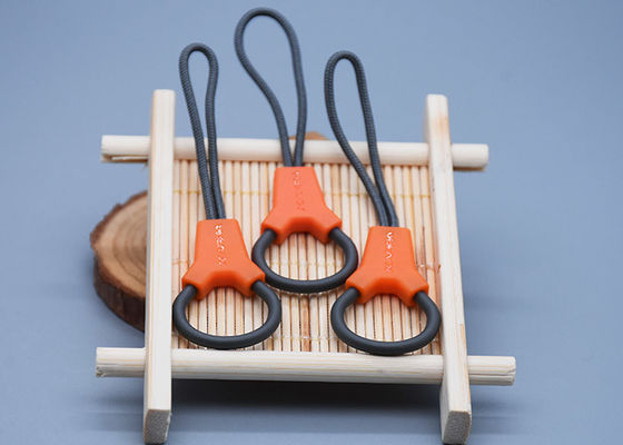 2 Colours Custom Logo Plastic Zipper Pull Polyester For Garments