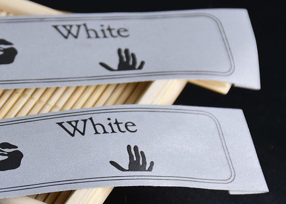 Clothing Custom 3M Reflective Labels Printed With Black Ink Logo