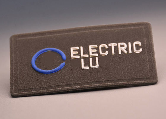 Custom 3M Reflective Embossed Raised Logo Heat Transfer Labels For Apparel