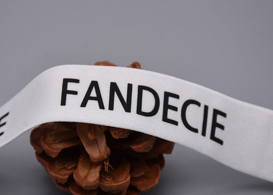 Garments Customized Elastic Band Printed With Matte Black Logo