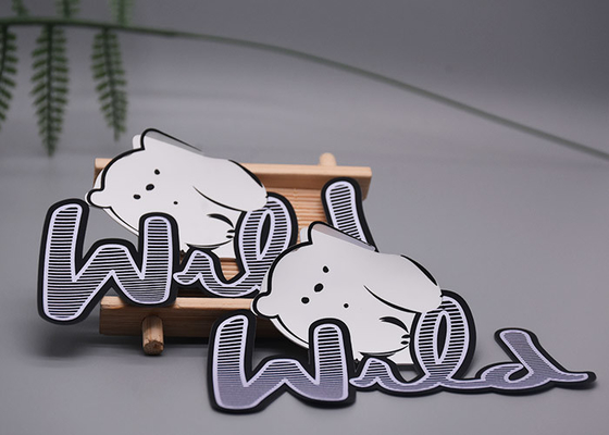 Customized Three Color Silicone Patch Eco Friendly Material For Clothing
