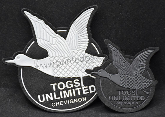 Debossed 300psi 3M Reflective Labels Iron On Patches For Jeans