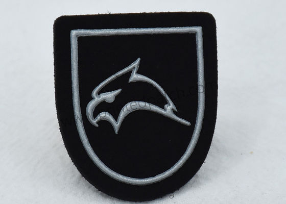 0.4mm Glass Silicone Black Screen Printed Patches For Down Jacket