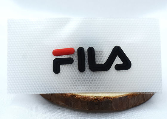 Molding 0.8MM Silicone Heat Transfer Clothing Labels For Garment